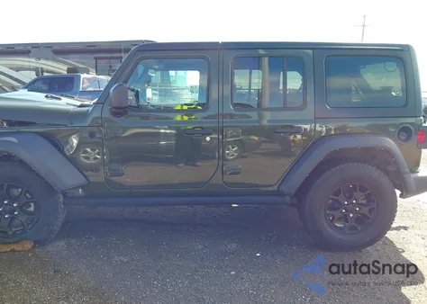 2021 Jeep Wrangler Unlimited Willys 4X4 z USA, uszkodzony, nr VIN 1C4HJXDG5MW713043